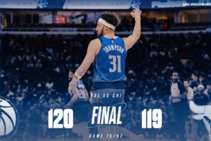 bob平台-险胜公牛！独行侠官方晒赢球海报 克莱成为封面人物